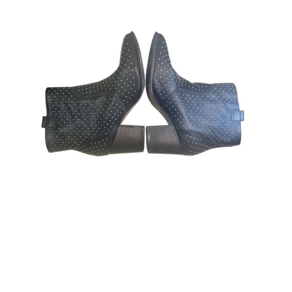 Rebecca Minkoff Women's Size 7.5 Black Studded Ankle Boots Block Heel Booties - Picture 3 of 7